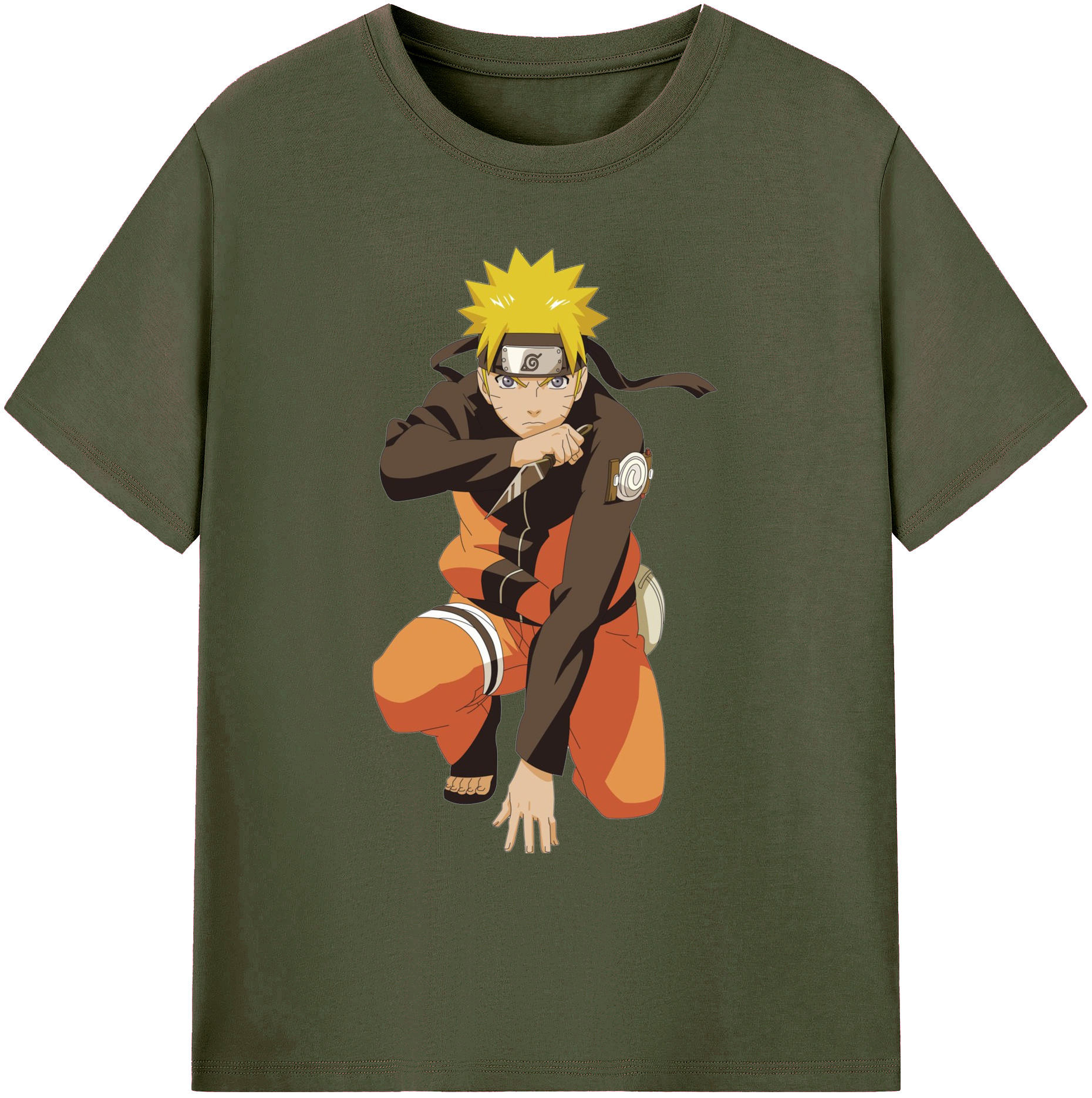 （画像用） NARUTO -ナルト- うずまき ナルト Uzumaki Naruto 綿100％ メンズ半袖Tシャツ｜肌触りやわらか＆通気性